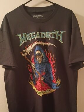Megadeth Men's Black Graphic Tee Metal T-shirt Single Sided
